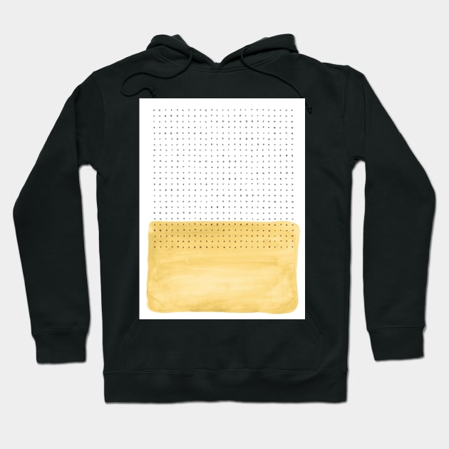 Mustard shape and dots Hoodie by WhalesWay